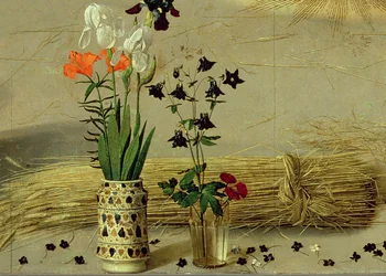 Detal kwiatowy z centralnego panelu Ołtarza Portinari, ok. 1479 (detal z 9619)